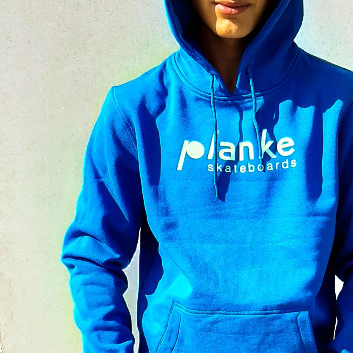 Planke hoody cobalt blue front