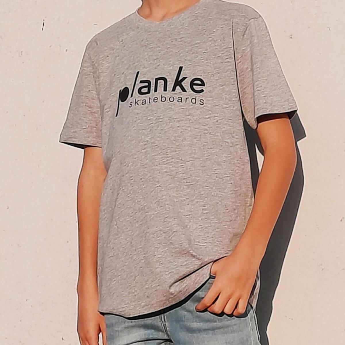 Planke T-shirt kids grey front