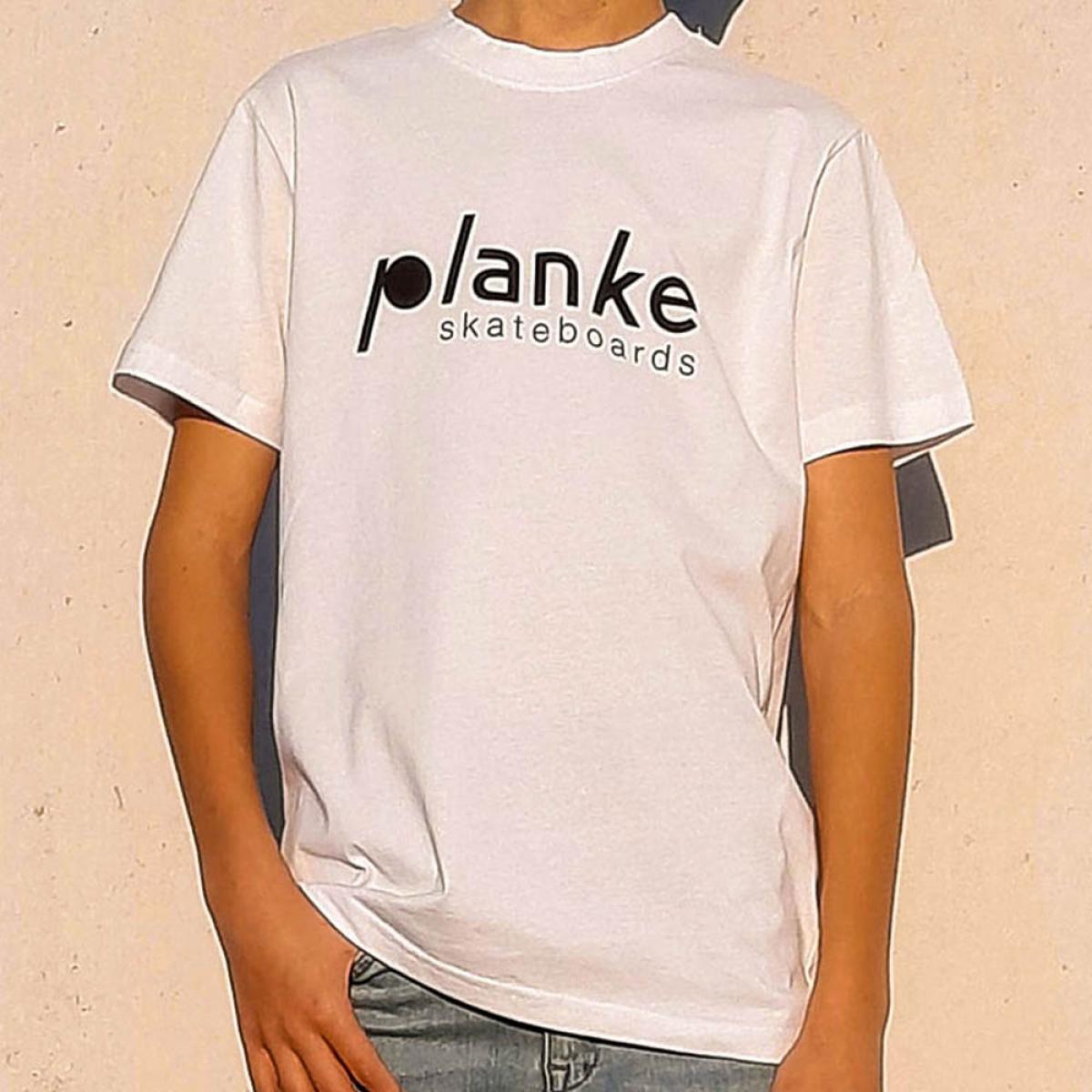 Planke T-shirt kids white front