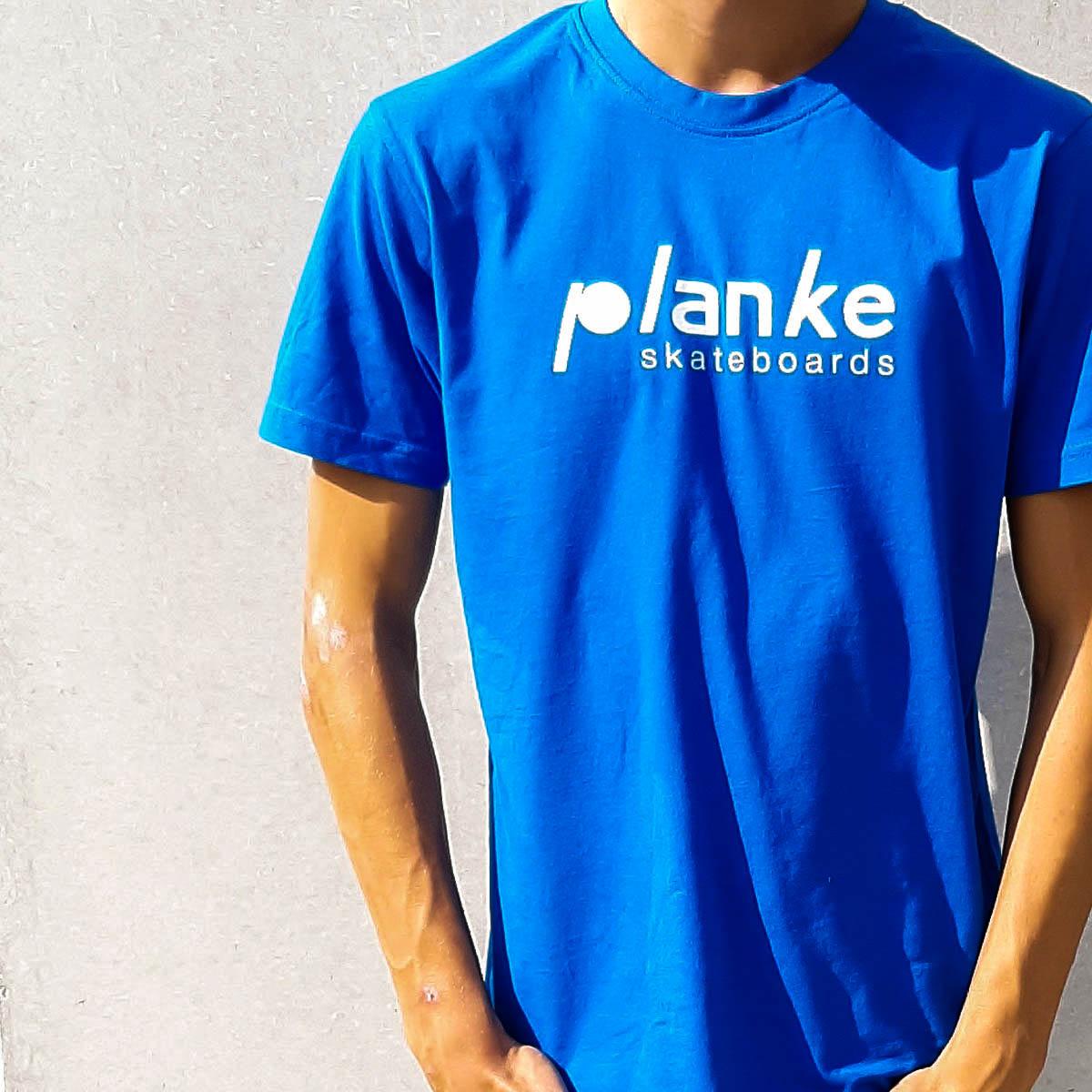 Planke T-shirt cobalt blue front