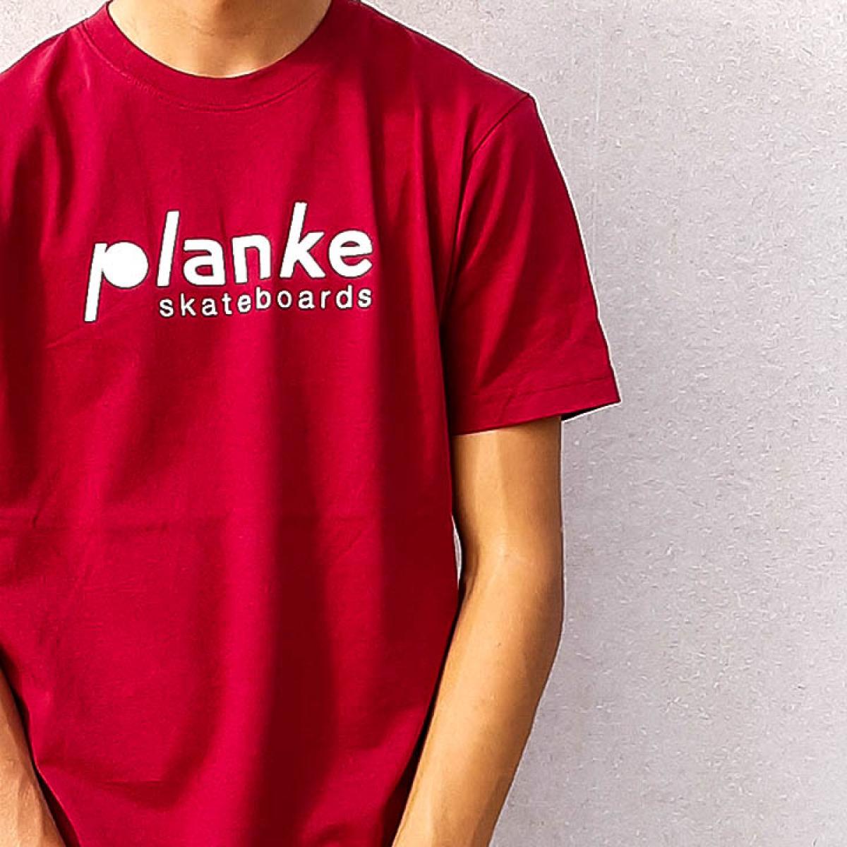 Planke T-shirt burgundy front